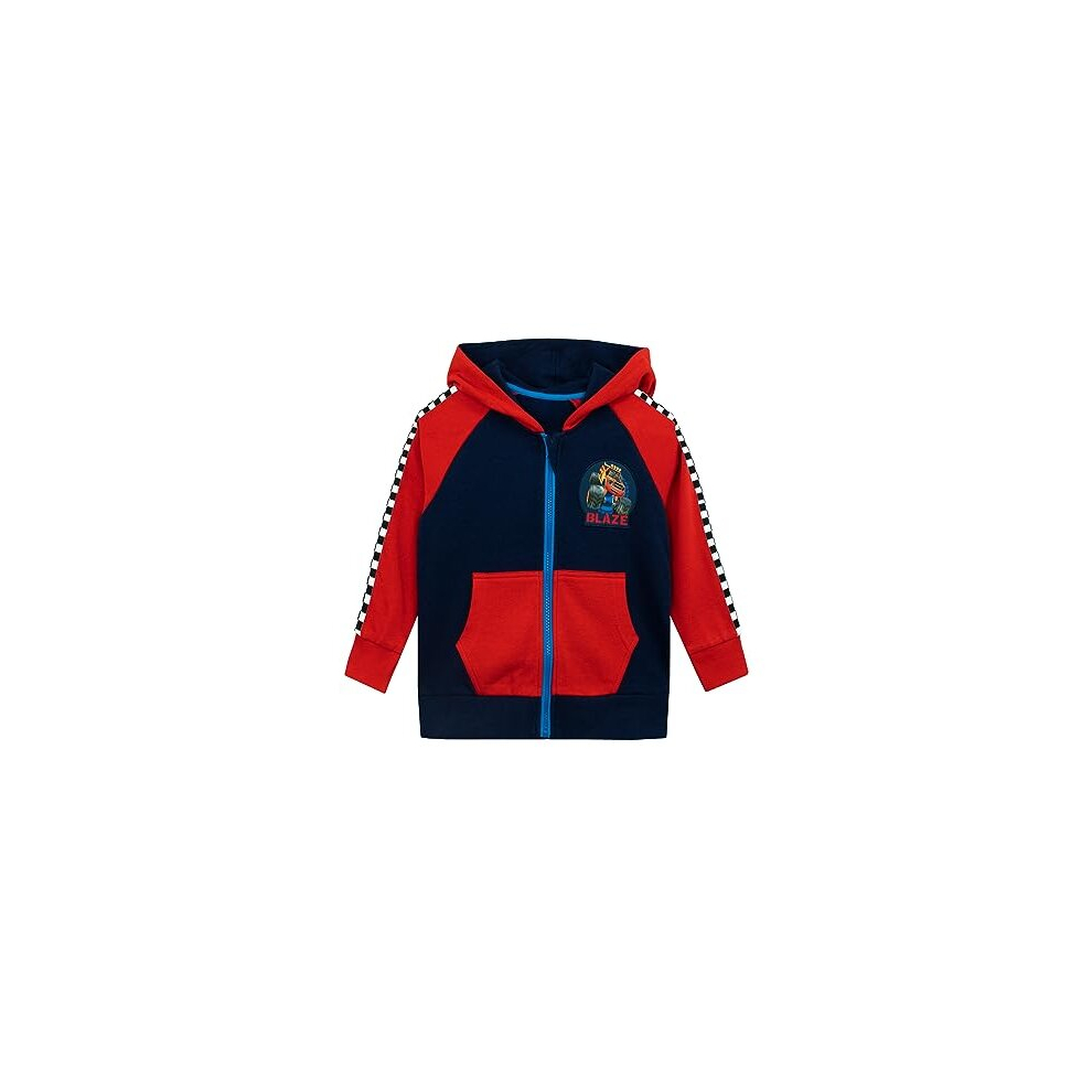 Boys Hoodie | Monster Truck Hoodies For Boys | 3-4 Years Red