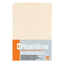 Plastiline 7150T - Plastiline Plate - Modeling Dough, High Precision - Modeling, Sculpting, Molding - Hardness 2 (soft) - 750g - Ivory shade. Made in