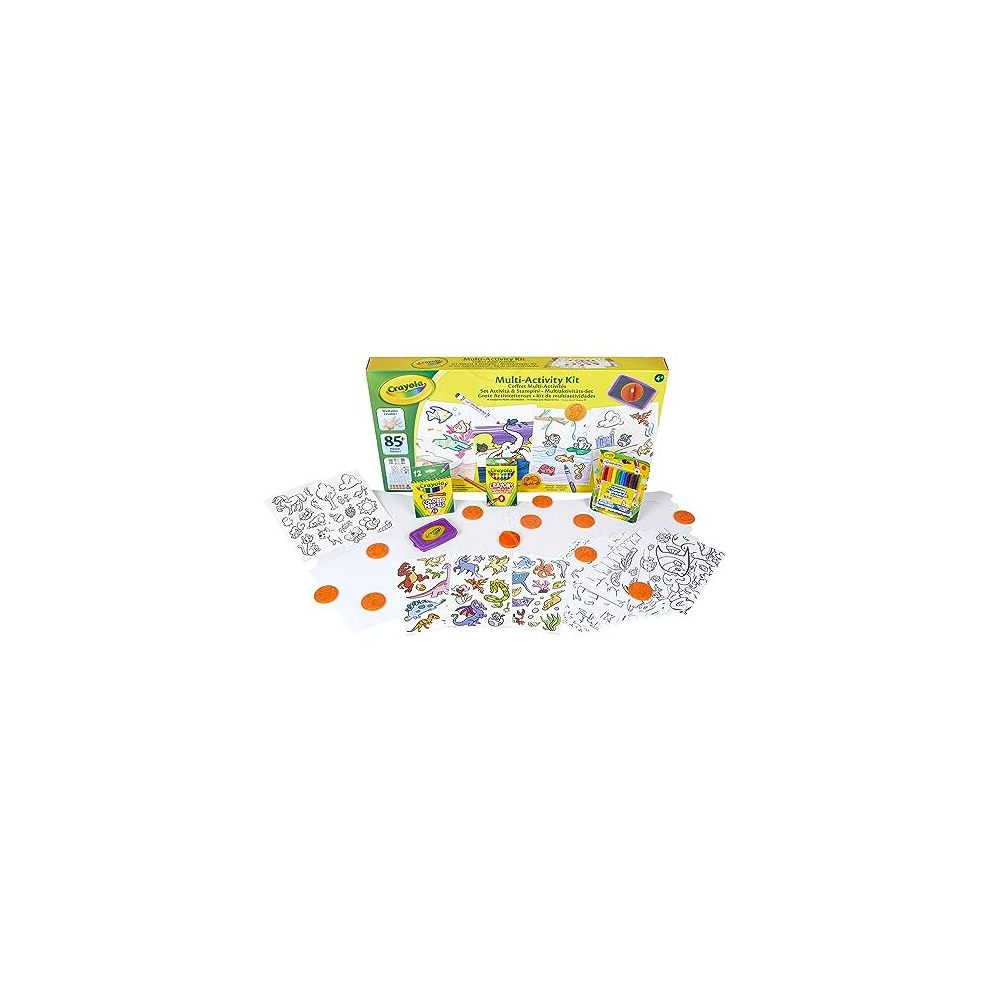 Crayola Deluxe Multi-Activity Kit | 85 Pieces Of Washable Colouring Fun! | Includes Pencils, Crayons, Markers, Stencils And Stamps! | Suitable For Kids Aged 4