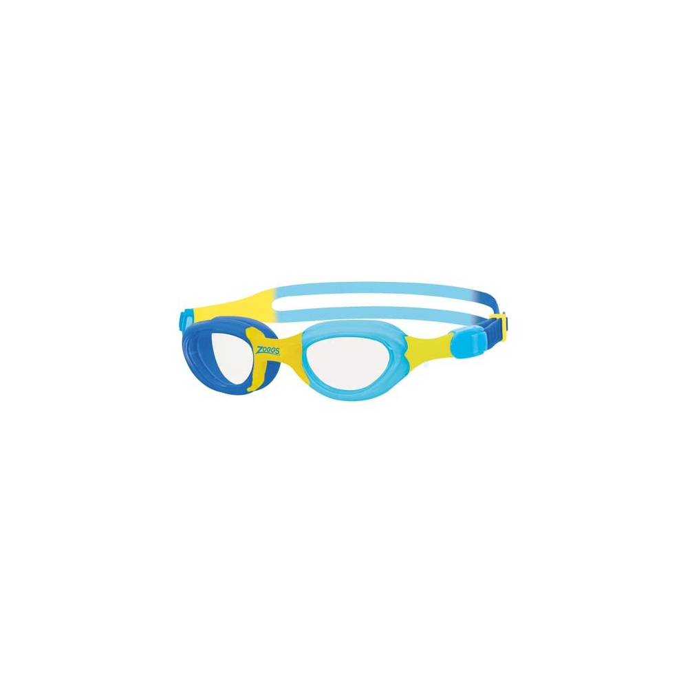 Kid's Little Super Seal Swimming Goggles with Quick Adjust and UV Protection (Up to 6 Years),Blue / Yellow / Clear