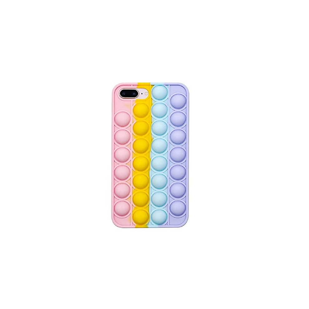 Case Compatible With Iphone 6+ / 7+ / 8+ Plus, Bubble Fidget Pop Soft Silicone Phone Cover (Rainbow) 5056200211345