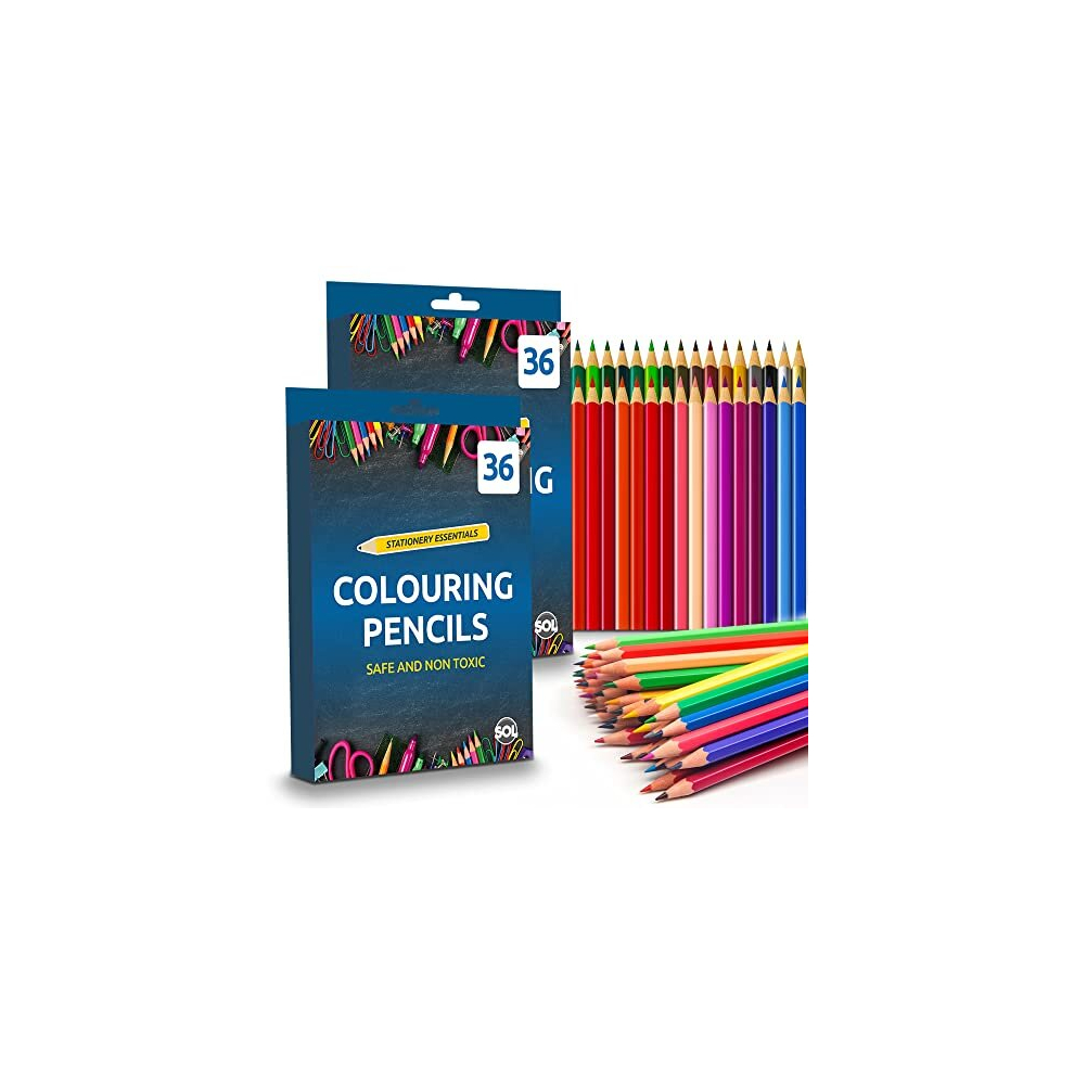 Sol 72 Colouring Pencils For Adults And Children | Coloured Pencils For Children Art & Craft Supplies |Pencil Crayons In 20 Assorted Pencil Colours |