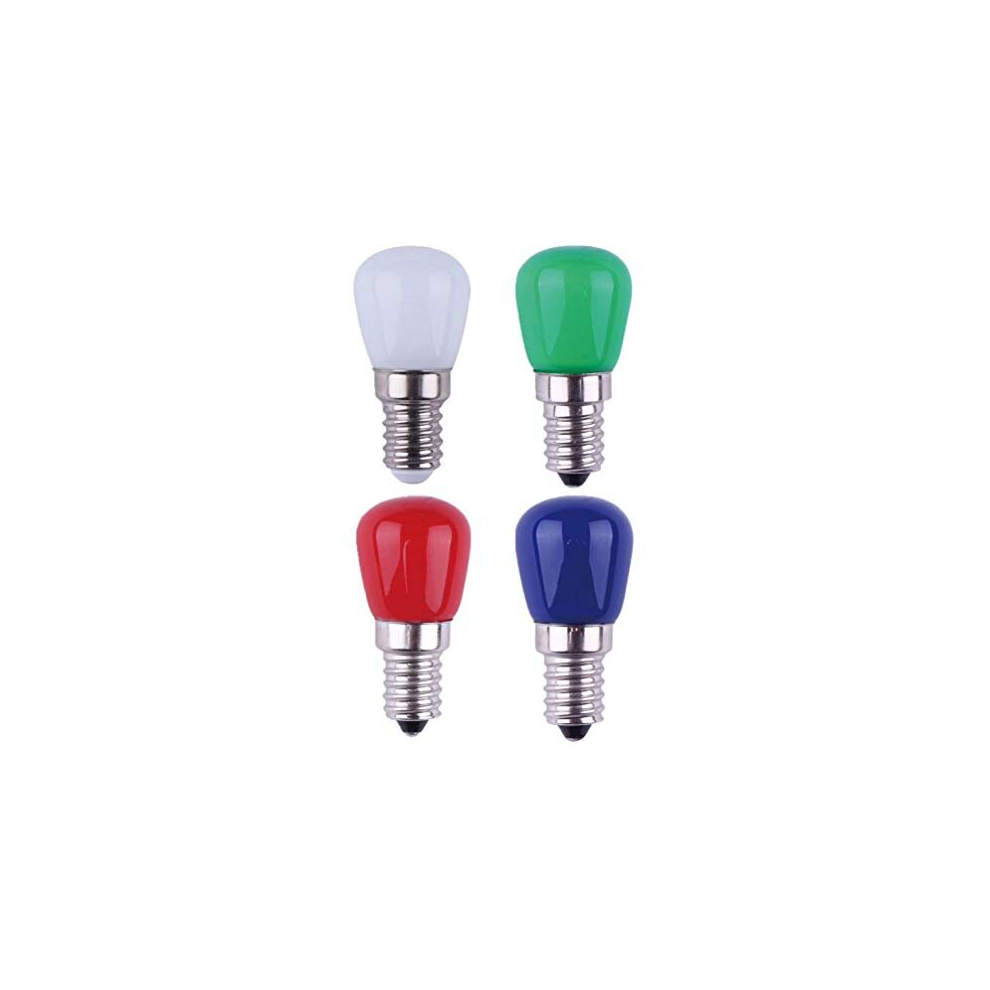 4 Pcs 3W 220V Glass Bulbs Colored Refrigerator Light Small Screw Bulbs Light for Camping Outdoor Patio ( White Red Blue Green)-image-OPC-PD76Z7V-NEW