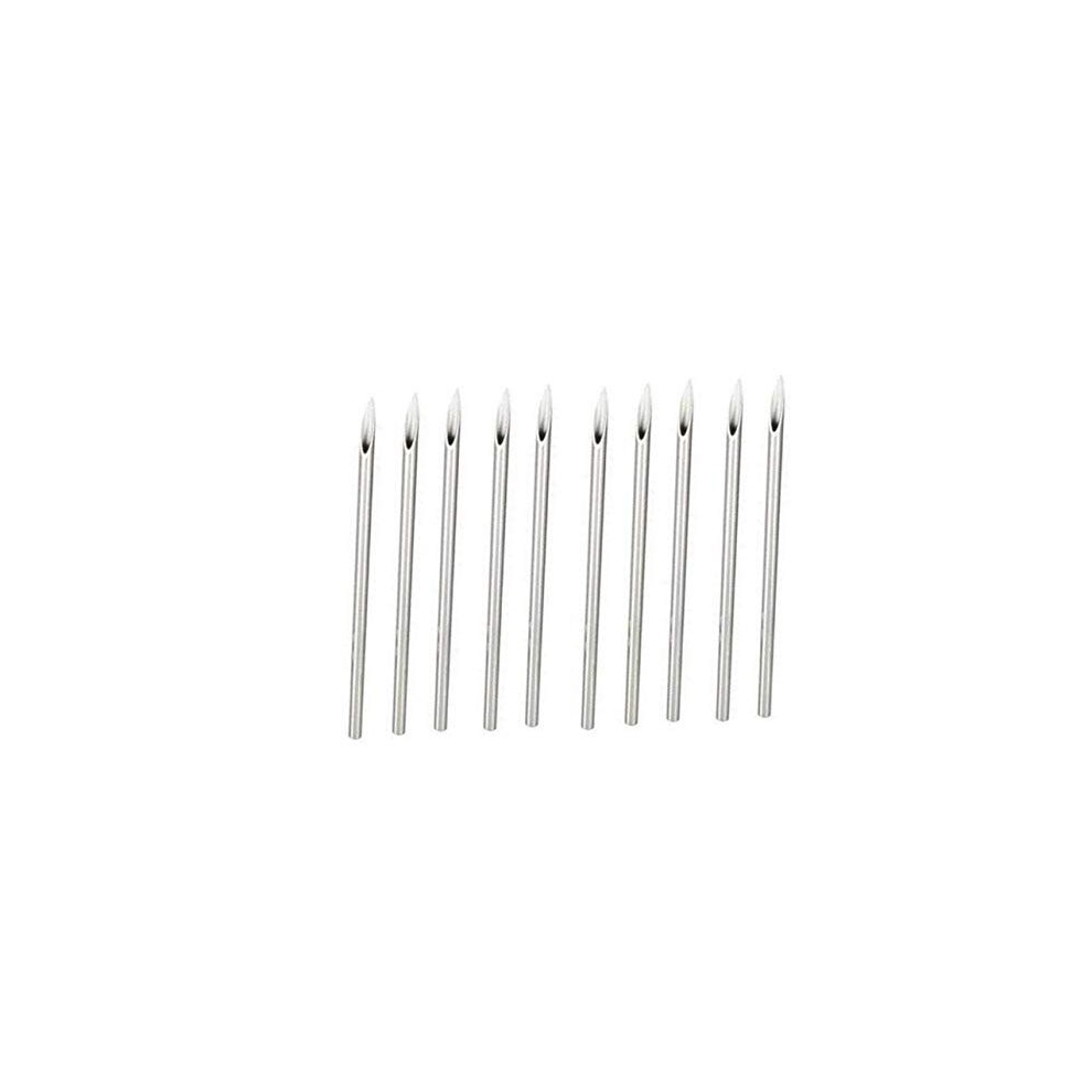 Vasana 10Pcs 12G Disposable Silver Steel Ear Nose Piercing Needles Salon Pierce Tool Tattoo Supply Beauty Kit With Individual Package
