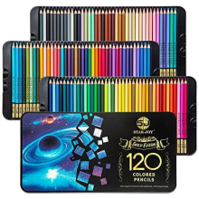 Gold Edition 120 Colored Pencils for Adult Coloring, Premier Color Pencils for Layering Shading Blending, Holiday Gifts for Artist Drawing, Oil Based