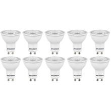GU10 Clear LED Light Bulbs, GU10, 5W, 345 Lumens, Warm White 3000K - 10 Pack