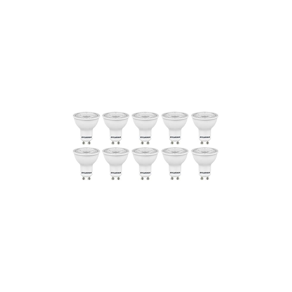 GU10 Clear LED Light Bulbs, GU10, 5W, 345 Lumens, Warm White 3000K - 10 Pack