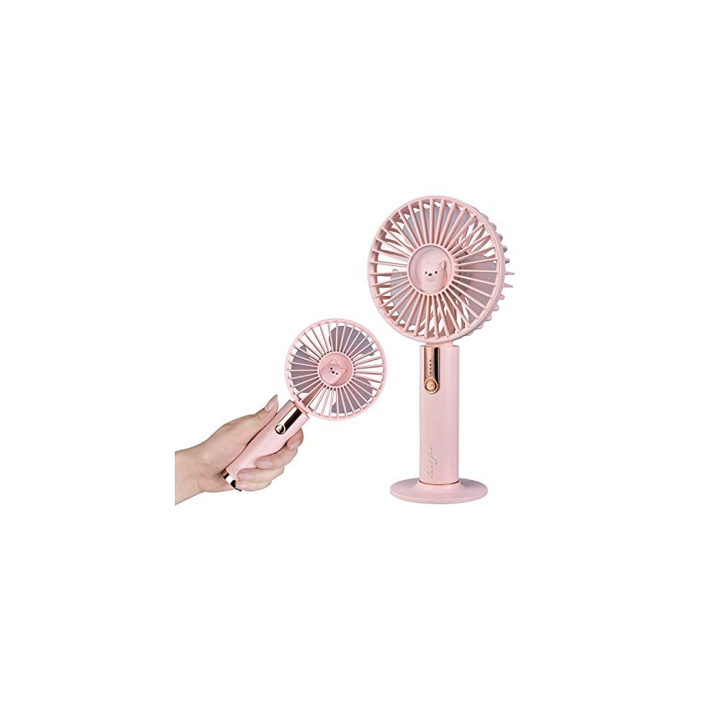 Portable Handheld Fan, Mini Hand Fan Rechargeable USB Personal Fan with 3 Speed Adjustable, Desk Table Cooling Fan for Home, Office and Outdoor Travel