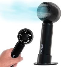 Handheld Fan, Hand Held Fan, USB Fan, Rechargeable Fan, Portable Fan | Foldable, 3 Speeds Standing Fan with Detachable Base | Mini Fan, Hand Fan,