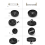 QWORK 3Pcs 110mm Diameter Ceiling Rose Hook, Hook Accessories for Light Fitting Chandelier, Matte Black 3
