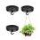 QWORK 3Pcs 110mm Diameter Ceiling Rose Hook, Hook Accessories for Light Fitting Chandelier, Matte Black 1