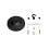 QWORK 3Pcs 110mm Diameter Ceiling Rose Hook, Hook Accessories for Light Fitting Chandelier, Matte Black 7