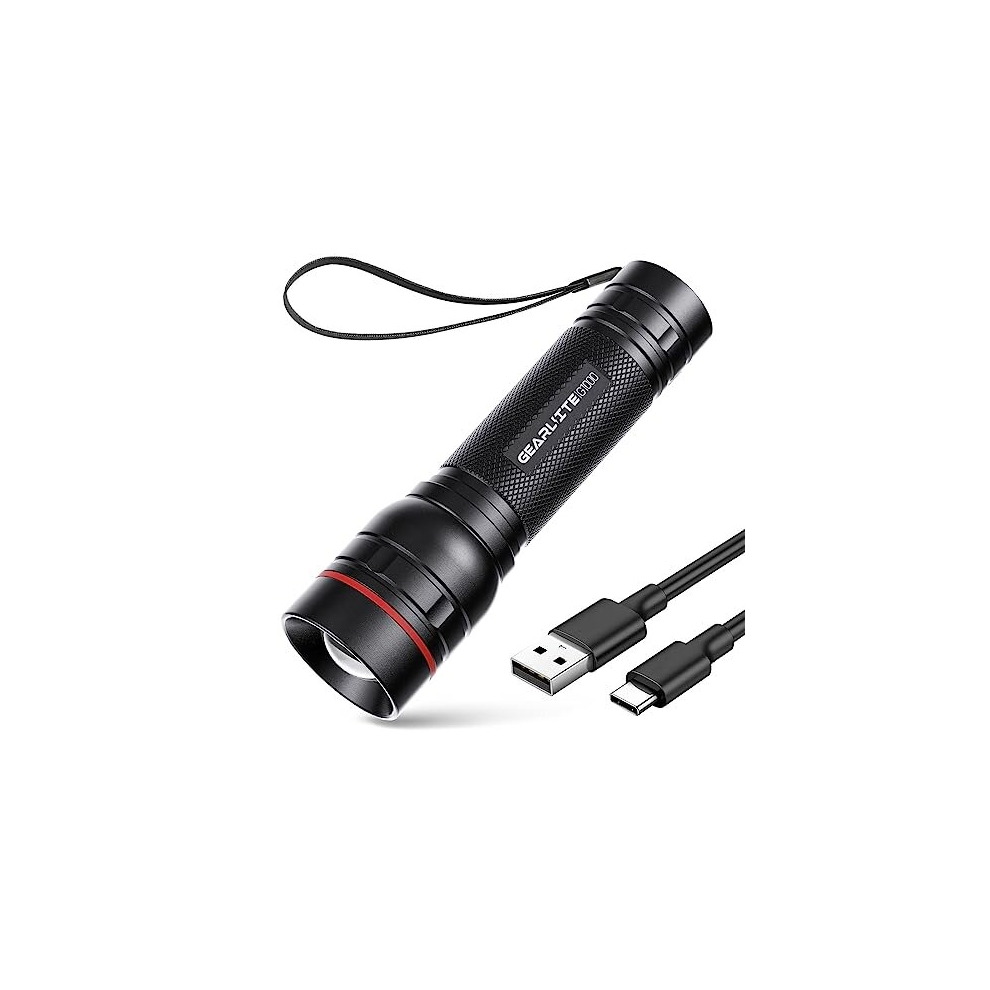 Photos - Flashlight Rechargeable LED Torch, 2000LM Torches LED Super Bright with 3 Modes, Portable Small Torch with Battery, Waterproof Flashlig