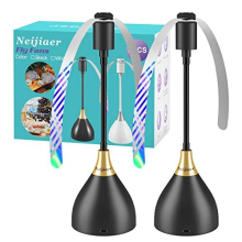 Fly Fans for Tables, Effective Fly Repellent Fan Keeps Flies Away with Soft Blades, USB or Batteries Powered, Portable Fly Fan for Picnic, BBQ, Party