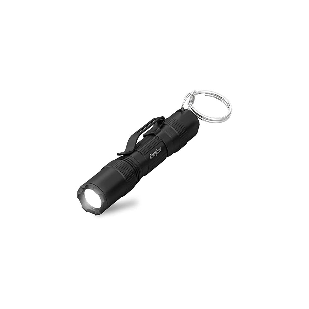 LED Torch Keyring, Mini Torch Flashlight, Water Resistant Metal, Bright and Portable (Batteries Included), PMHT12A, Black X100