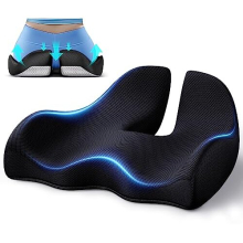 Seat Cushion office chair cushions, Ergonomic Coccyx Cushion for Office&Car Chair, Sciatica Pain Relief, Memory Foam Seat Cushion with Washable Cover,