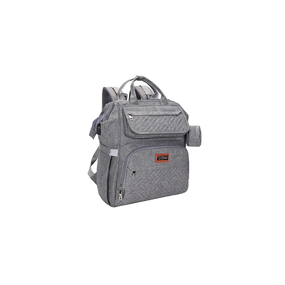 Flex Baby Diaper/Nappy Changing Backpack Bag | Baby Hospital Bag | Baby/Mummy Bag With Portable Changing Mat| Multifunction Baby Bag With Pacifier Bag Flex Value