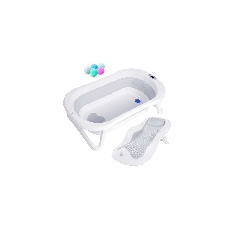 Superbe Bebe Foldable Baby Bath With Bath Seat/Bath Xxl With Thermometer To Control The Water Temperature/3-Level Bath - From Birth To 3 Years