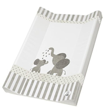 Wedge Changing Mat From 0 Months, Modern Elephants, Bella Bambina, White/Gray, 50 x 70 cm, 20099 0001 CG