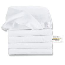 Molton Baby Cloths 5 Pack - Soft Cotton Baby Squares 80x80cm made of 100% Cotton - Washable at 95 C - Burp Cloths, Flannel Cloths - Oeko-Tex