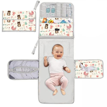 Portable Baby Changing Pad XL-Waterproof Folding Changing Pad Ideal as Gift for Newborn-The Diaper Changing Pad is a detachable bag with 6 pockets as