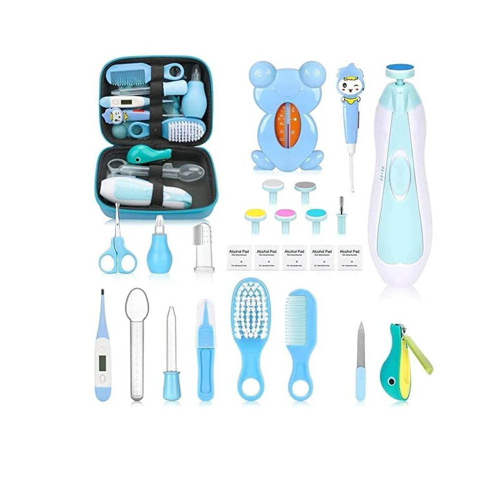 Baby Grooming Kit for Newborn Boy Girl: Baby Healthcare Set with Babies Nail Trimmer Electric, Infant Hair Brush, Toddler Comb, Nasal Aspirator,