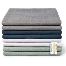 Pack of 8 Baby Muslin Nappies 80 x 80 cm Set - Burp Cloths / Muslin Cloths Double Weaved, Soft 100% Cotton, ÖkoTex Standard 100 Tested, Machine