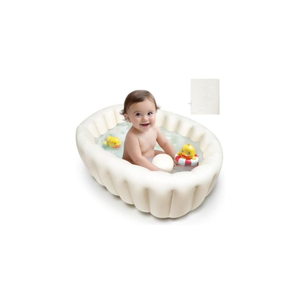 Baby Bath Tub Inflatable Bathtub, Toddler Bath Foldable Baby Bath Travel Baby Bath Support 0-12 Months, Inflatable Baby Bath Baby Baths Collapsible Glenmore