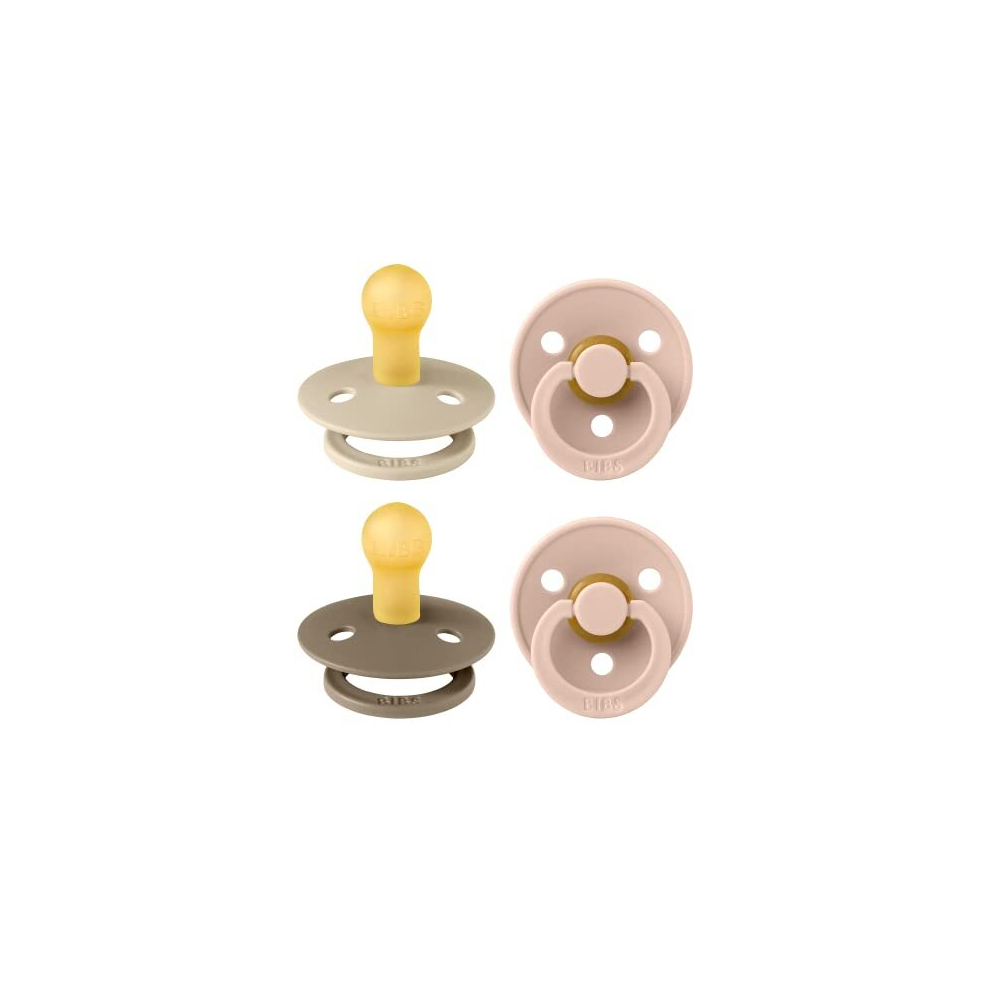 Bibs Pacifier Colour 4 Pack Latex Size 1 - Baby Blush Bundle - Image 2