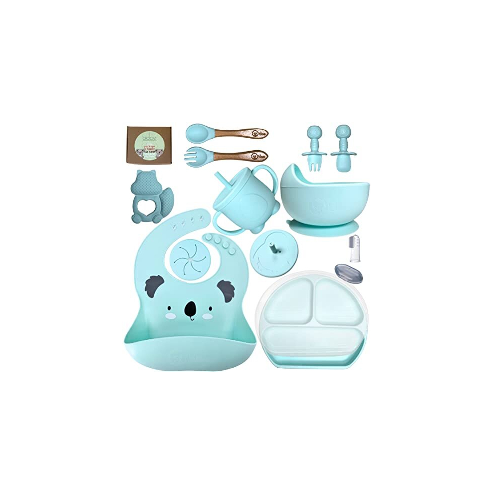 Baby Led Weaning Feeding Supplies For Toddlers, Baby Feeding Set | Suction Silicone Baby Bowl Self Eating Utensils Set With Spoons, Bibs, O'doe