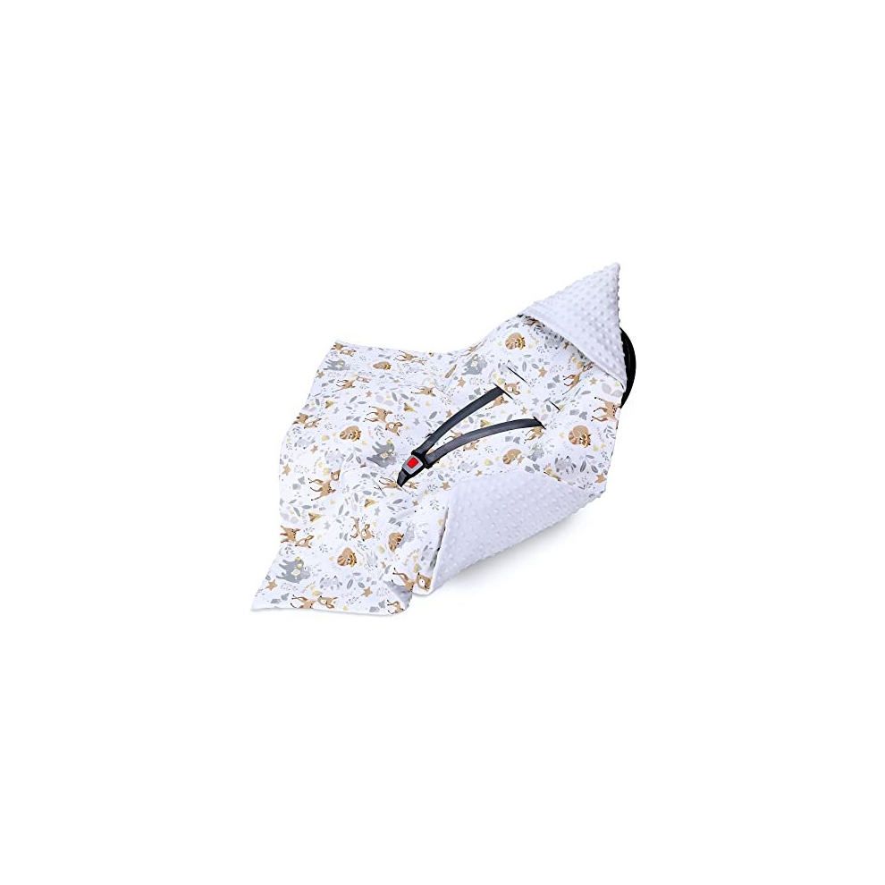 Totsy Baby Baby Cot Rail Protectors - Crib Rail Cover Guard For Cot Bed All-Season Blanket Deer Light Grey