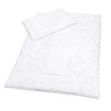 135x100 cm Quilted Duvet & Flat Pillow All Seasonal 2 Piece Set for Baby Cot Bed