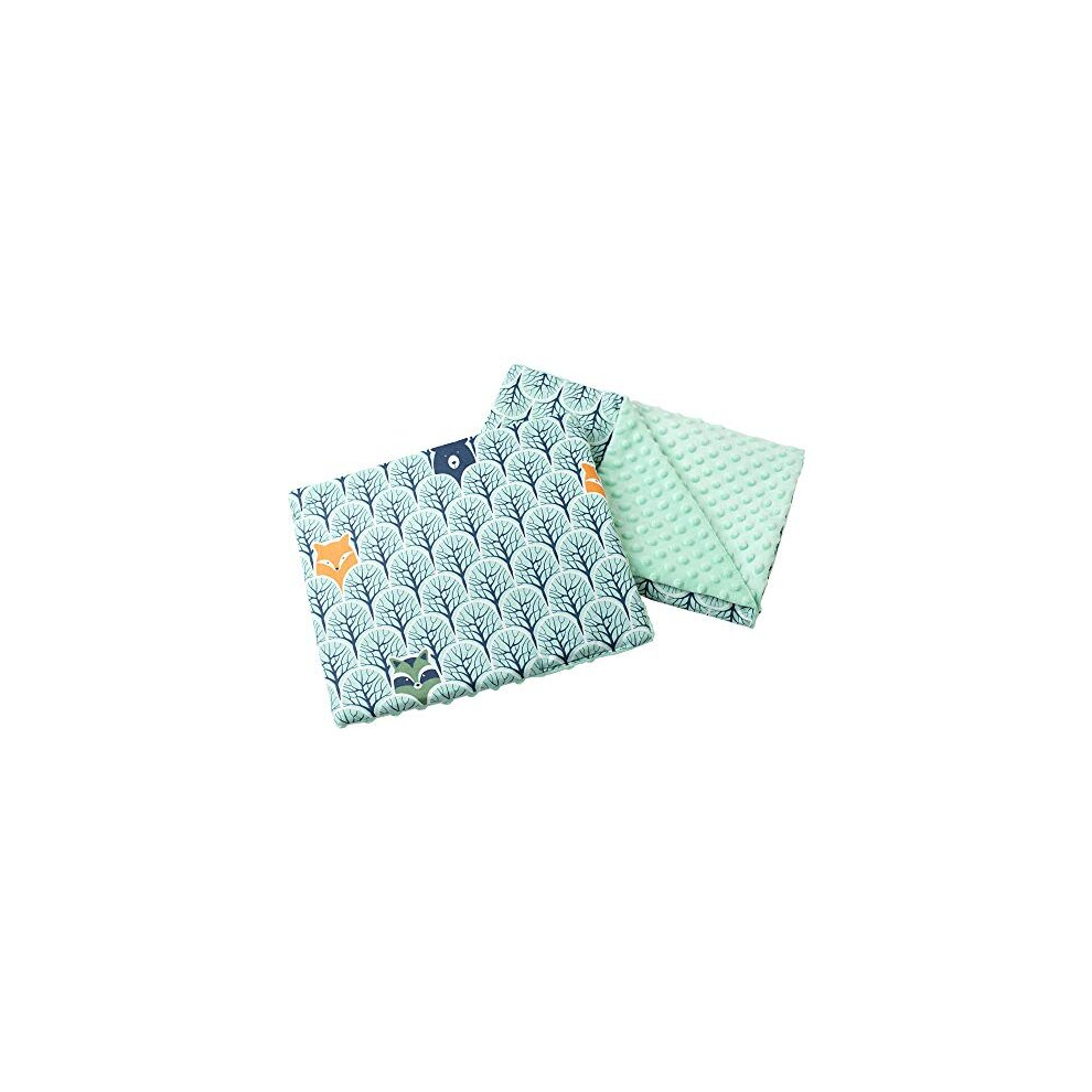 Medi Partners Baby Blanket With Pillow 100% Cotton Minky Children's Blanket 55 X 75 Cm + 35 X 30 Cm Multifunctional For Pushchairs Baby Seat Cradle
