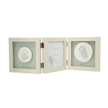 - Rêves de Douceur - My Photo Frame and Baby Prints - Clay Handprints & Footprints Kit - Easy to Use and Mess-Free - Newborn Gift - Beige, K220001