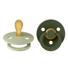 Colour Symmetrical Soother 2-Pack, BPA Free Dummy Pacifier, Symmetrical Nipple. Natural Rubber Latex, Made in Denmark. 0-6 Months (Pack of 2),