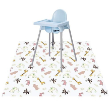 Baby Splat Floor Mat for Under High Chair/Arts/Crafts by CLCROBD, 51" Waterproof Anti-Slip Food Splash Spill Mat for Eating Mess, Washable Floor