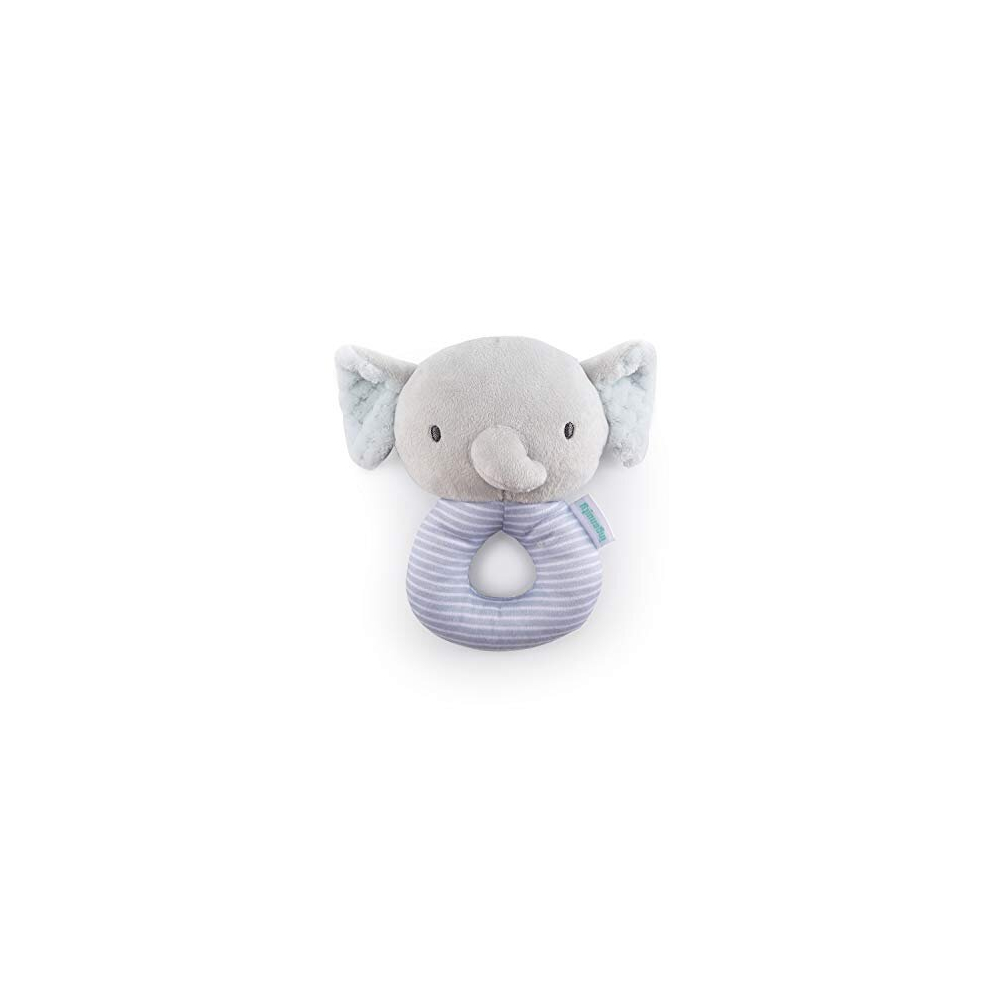 Premium Soft Plush Ring Rattle - Van the Elephant, Ages Newborn +