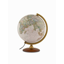 – National Geographic Explorer Executive Globe | Illuminated | Base in beechwood, acrylic meridian |Political and physical map by National