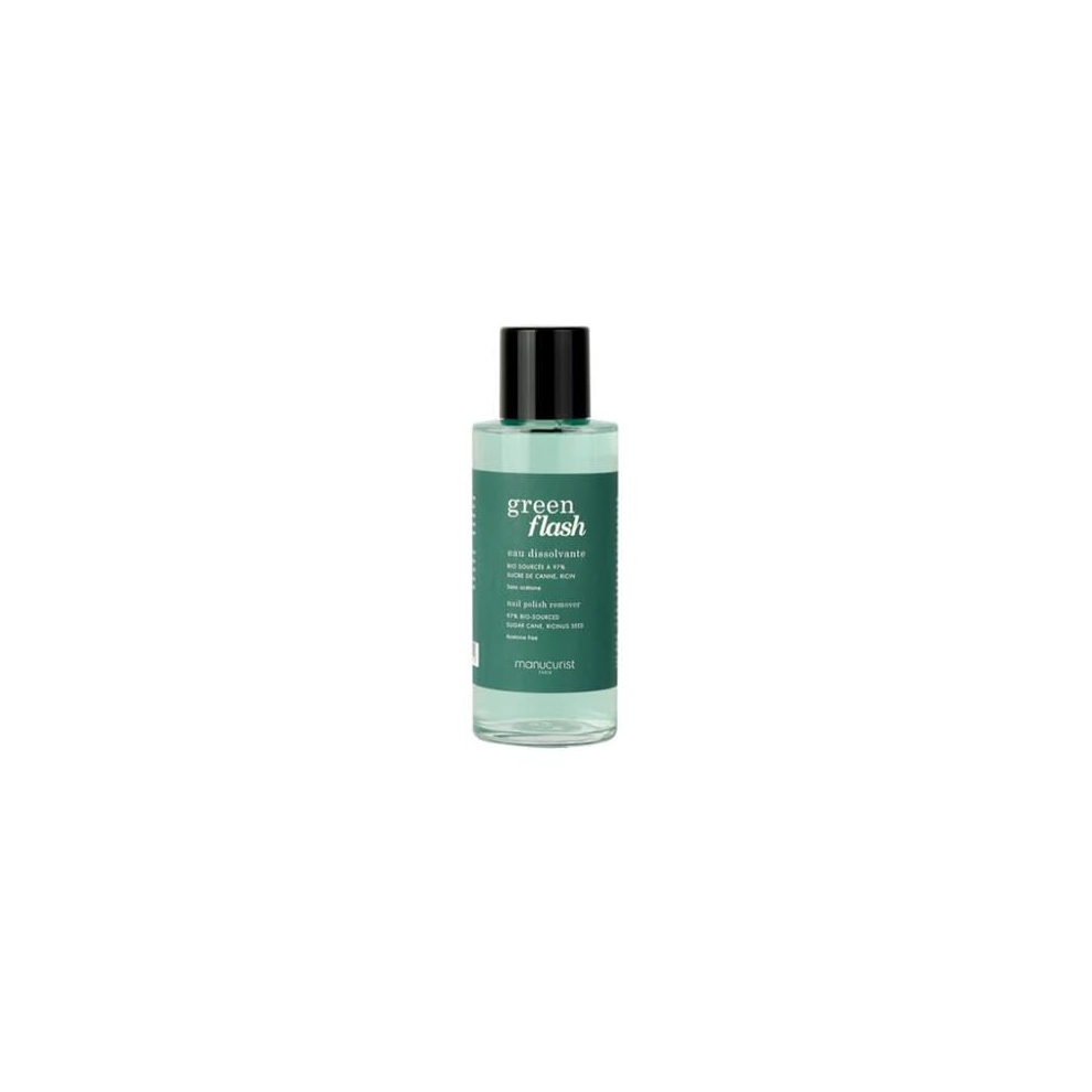 Manucurist Green Flash Nail Polish Remover - Gel And Regular Nail Polish Remover - Effective Bio-Sourced Acetone-Free Gel Nail Polish Remover - 3.38 Fl Oz