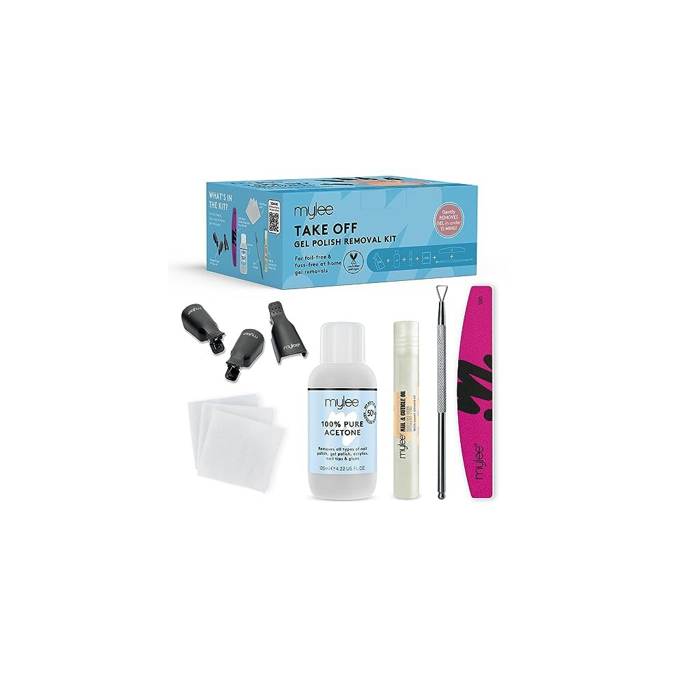 Take Off Ultimate Nail Gel Polish Removal Kit, Complete Set for Quick, Hassle-Free & Salon-Quality Results, Includes Acetone, Reusable Clips, Nail