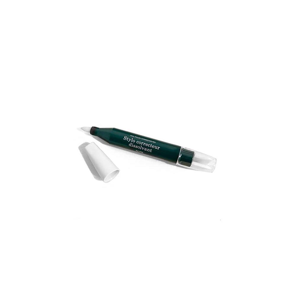Manucurist Nail Polish Corrector Pen - Gel Nail Polish Corrector Pen + 3 Tapered Refill Tips - Acetone-Free, Bio-Sourced Nail Polish Remover Brush - Gel Nail