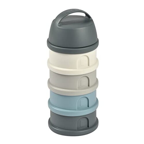 BEABA Boîte doseuse BEABA - 4 compartiments - mineral grey / blue