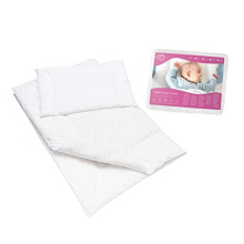 2 Piece Duvet Quilt & Flat Pillow Set for Baby Cot Bed 100% Polycotton (135x100 cm)