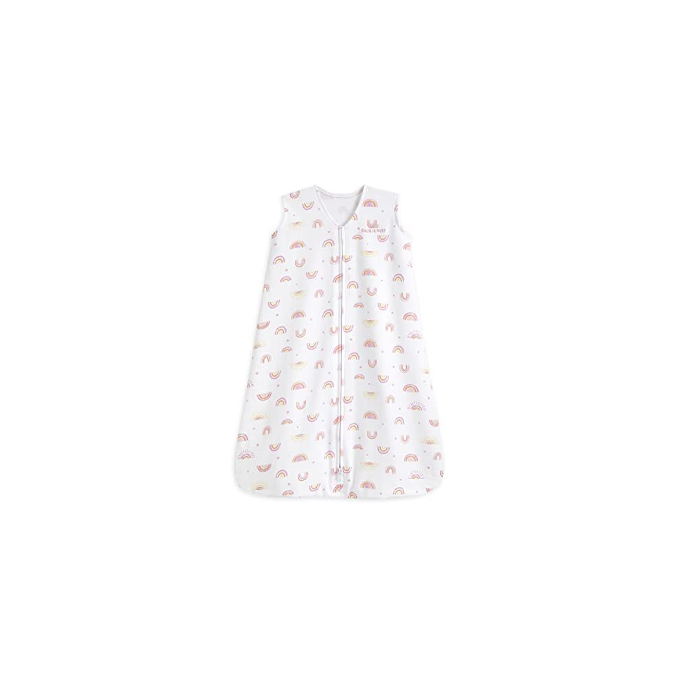 Baby Sleeping Bag | 0.5 TOG SleepSack | 100% Cotton, Sunshine Rainbows Sleeping Sack For Newborn Babies | Easy Zip Access Nappy Change | Unisex, Boys