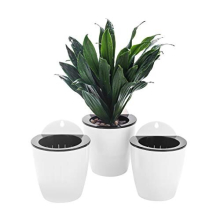 3 Pack Hanging Planter Pots Self Watering Vertical Garden Wall Mount Window Hang Round Plastic Container Indoor Outdoor for Plants Flowers Succulent