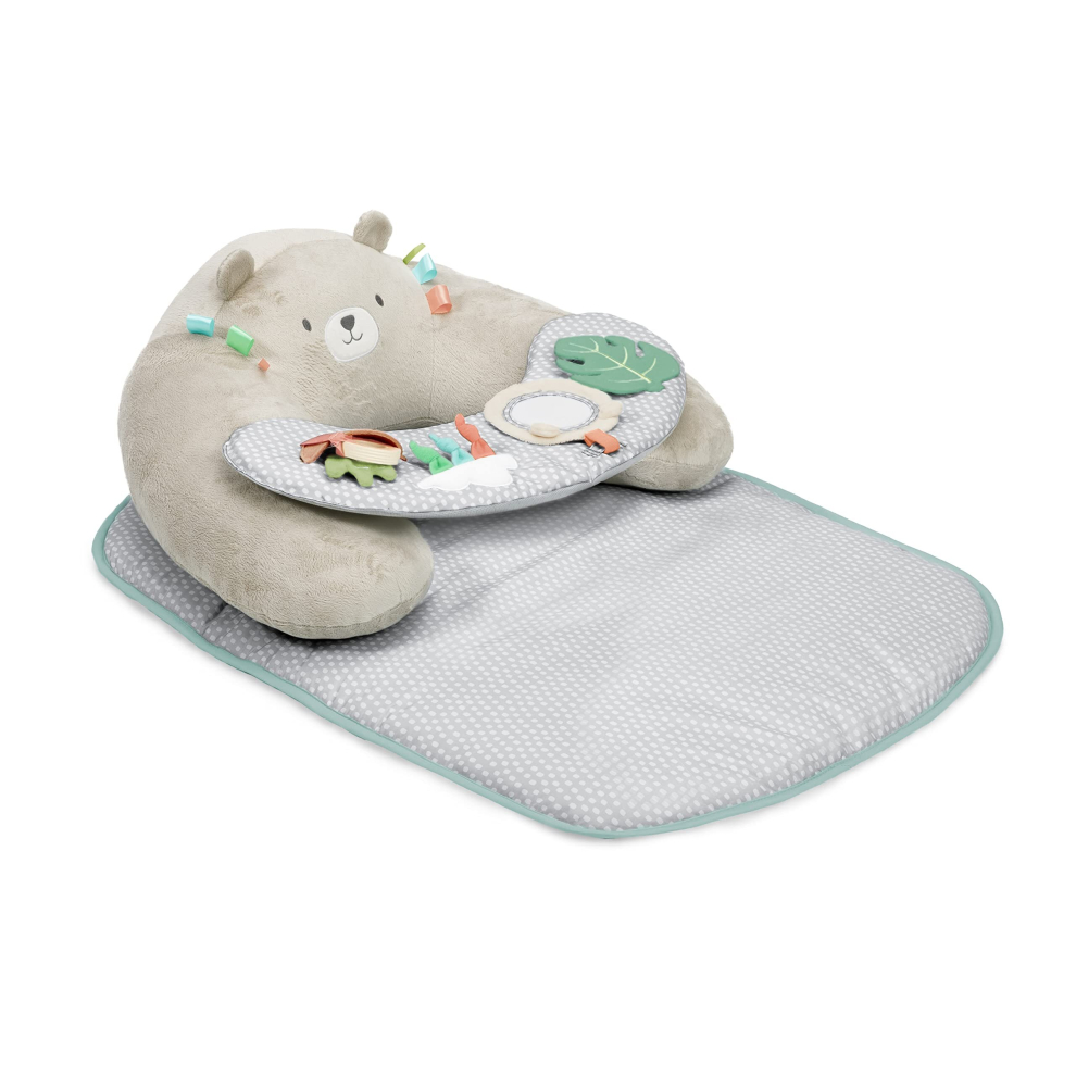 + Nate, Cozy Prop 4-in-1 Sit Up & Prop Activity Mat, Cute Bear Pillow, Multicolored, Ages Newborn +