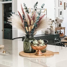 50 PCS Pampas Grass Dried Nature Dryflowers DIY Dry Flowers Bouquet,Pampas Grass Bouquet Reed Flower Decor Ideal for Boho Living Room Bedroom and