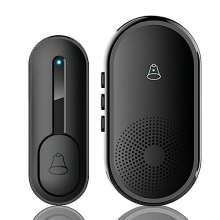 Wireless Doorbell, IP55 Waterproof Mini Door Bells Wall Plug-in Cordless Ring doorbell -1000ft Range, 55 Chimes, 5 Levels Volume, LED Indicator, Easy