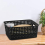 6-Pack Plastic Storage Baskets, Weave Basket, Black 6