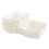 Plastic Office Paper Storage Baskets, Stacking Storage Baskets Trays, 6 Packs White 1